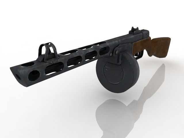 PPSh-41 Low-poly 3D model_2