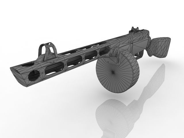PPSh-41 Low-poly 3D model_6
