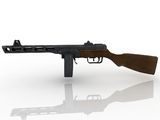 PPSh-41 Low-poly 3D model_1