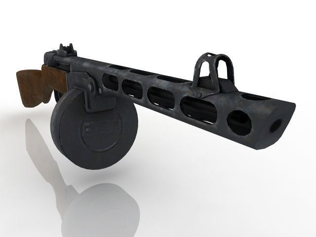 PPSh-41 Low-poly 3D model_4
