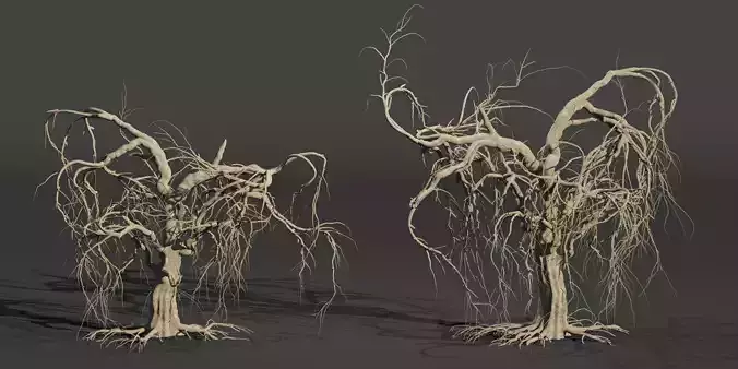 Dead weeping tree vol 188-Blender 3D model