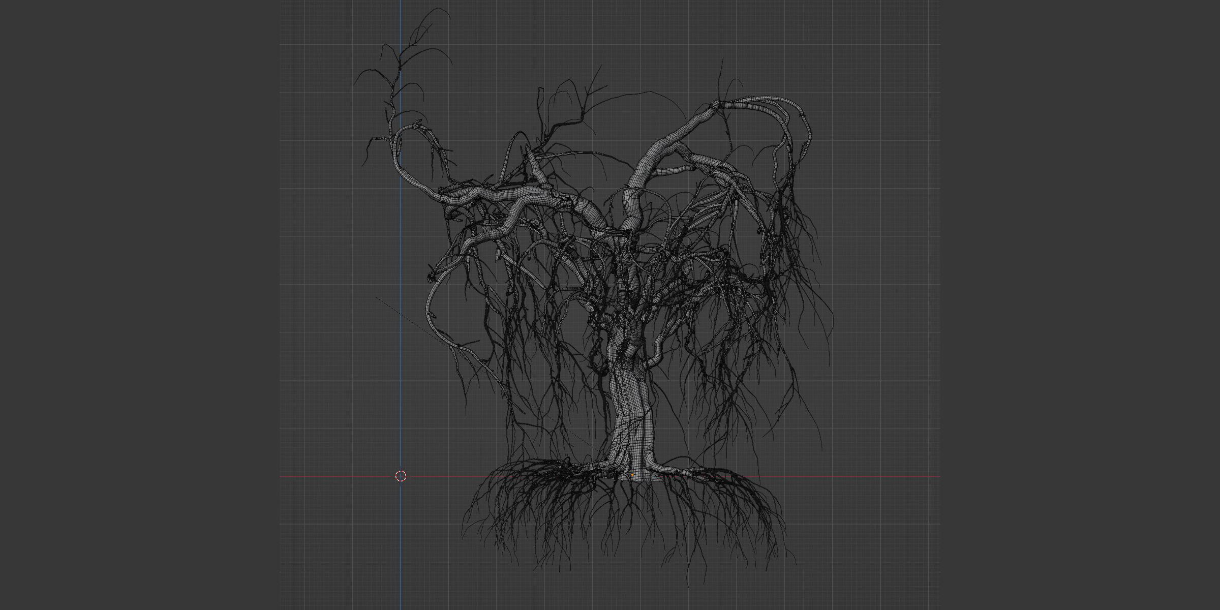 Dead weeping tree vol 188-Blender 3D model_5