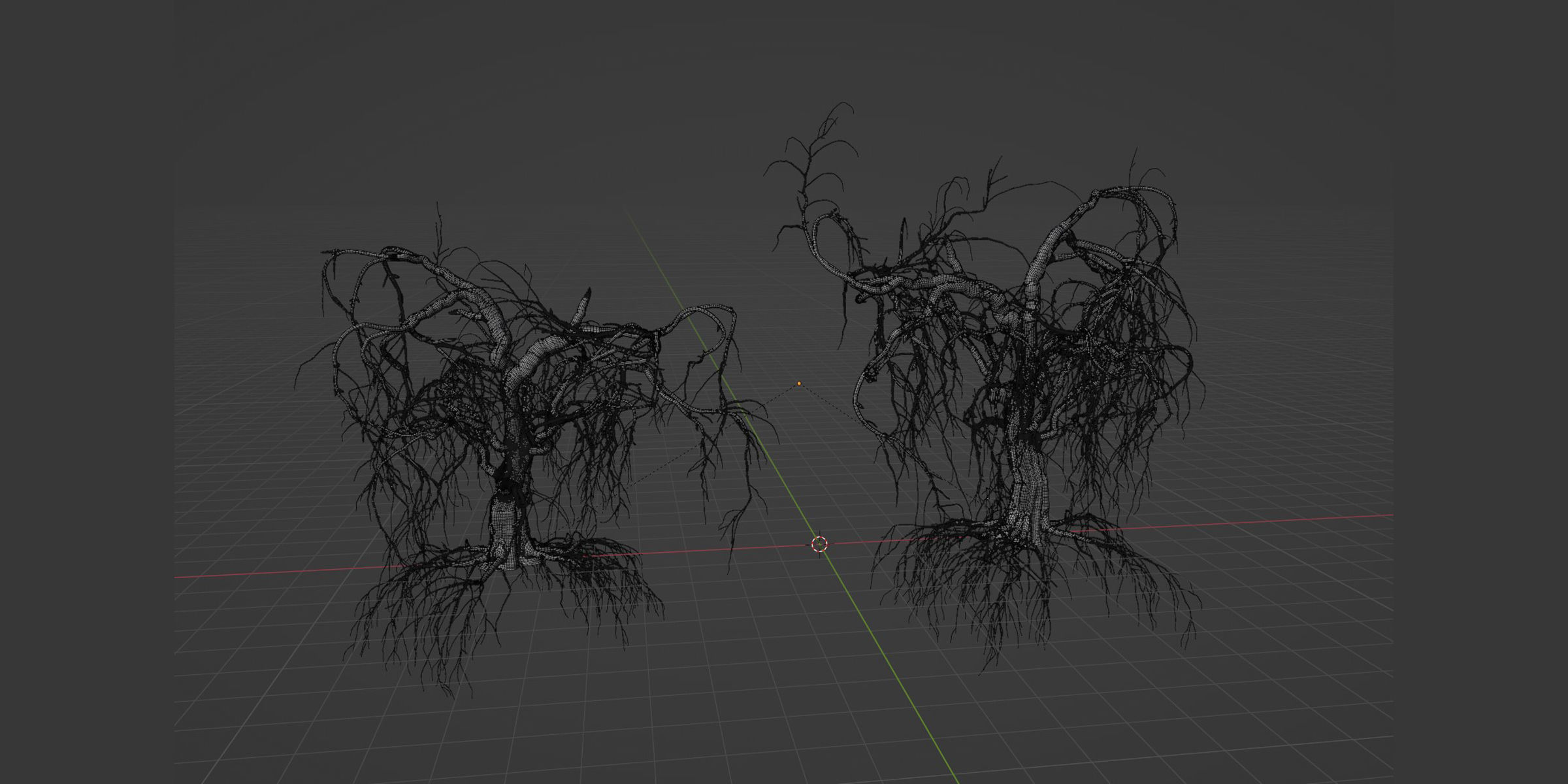 Dead weeping tree vol 188-Blender 3D model_3