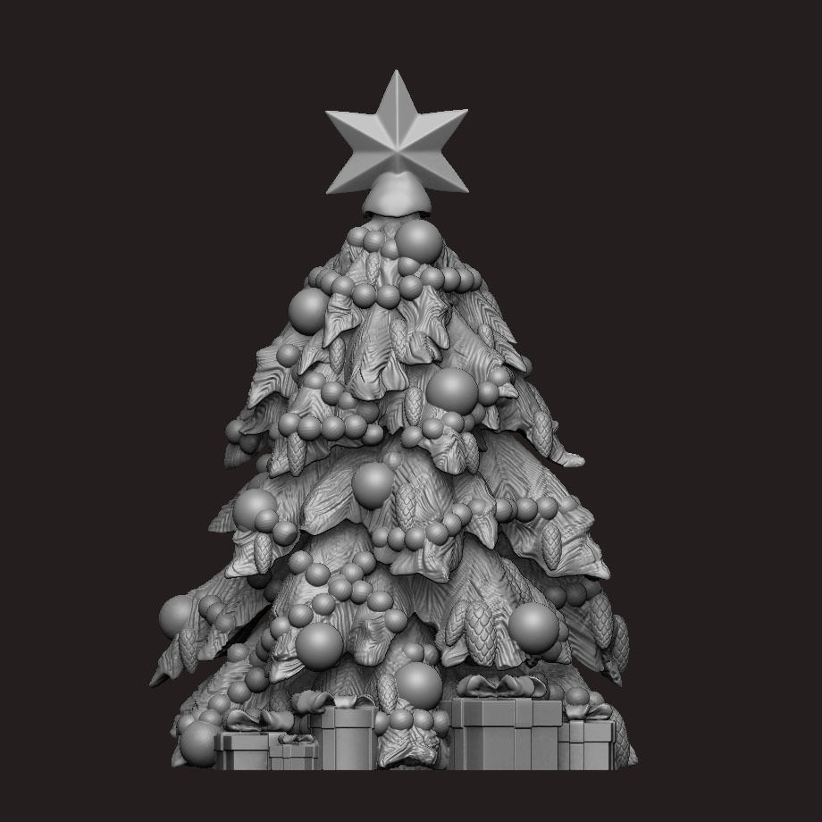 Flexy Christmas tree Free 3D print model_1