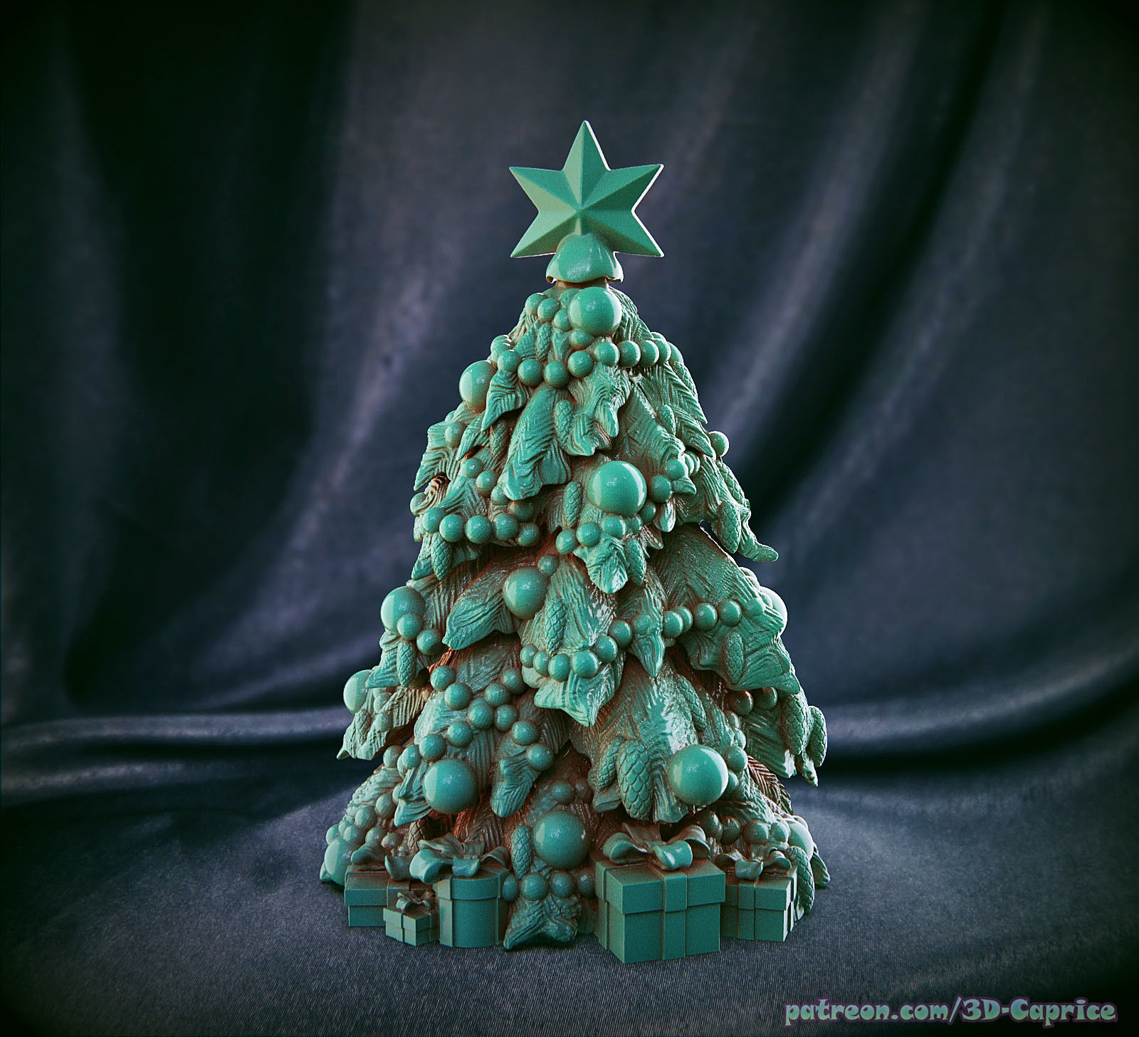 Flexy Christmas tree Free 3D print model_4