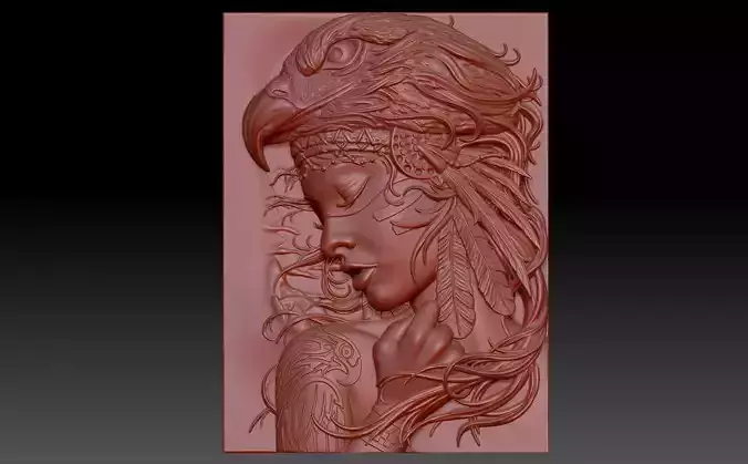 Indian girl 3D print model