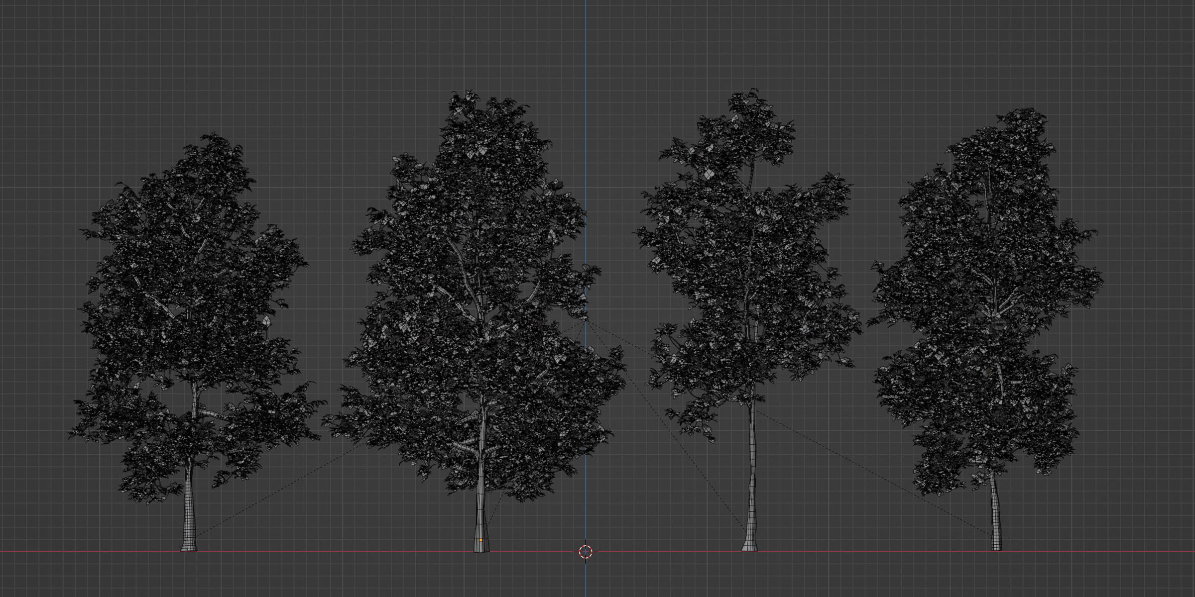 Trees collection vol 189-Blender 3D model_7