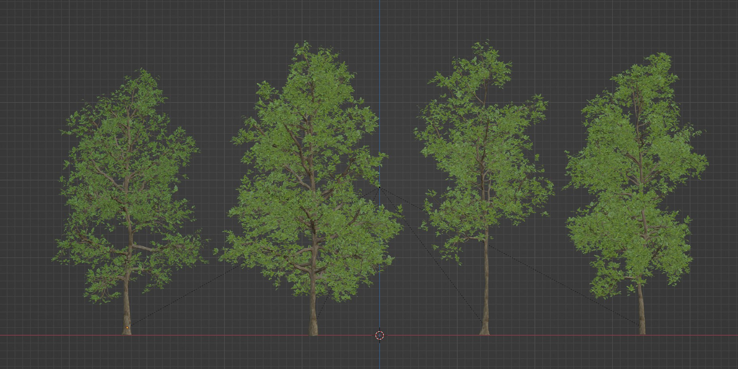 Trees collection vol 189-Blender 3D model_8