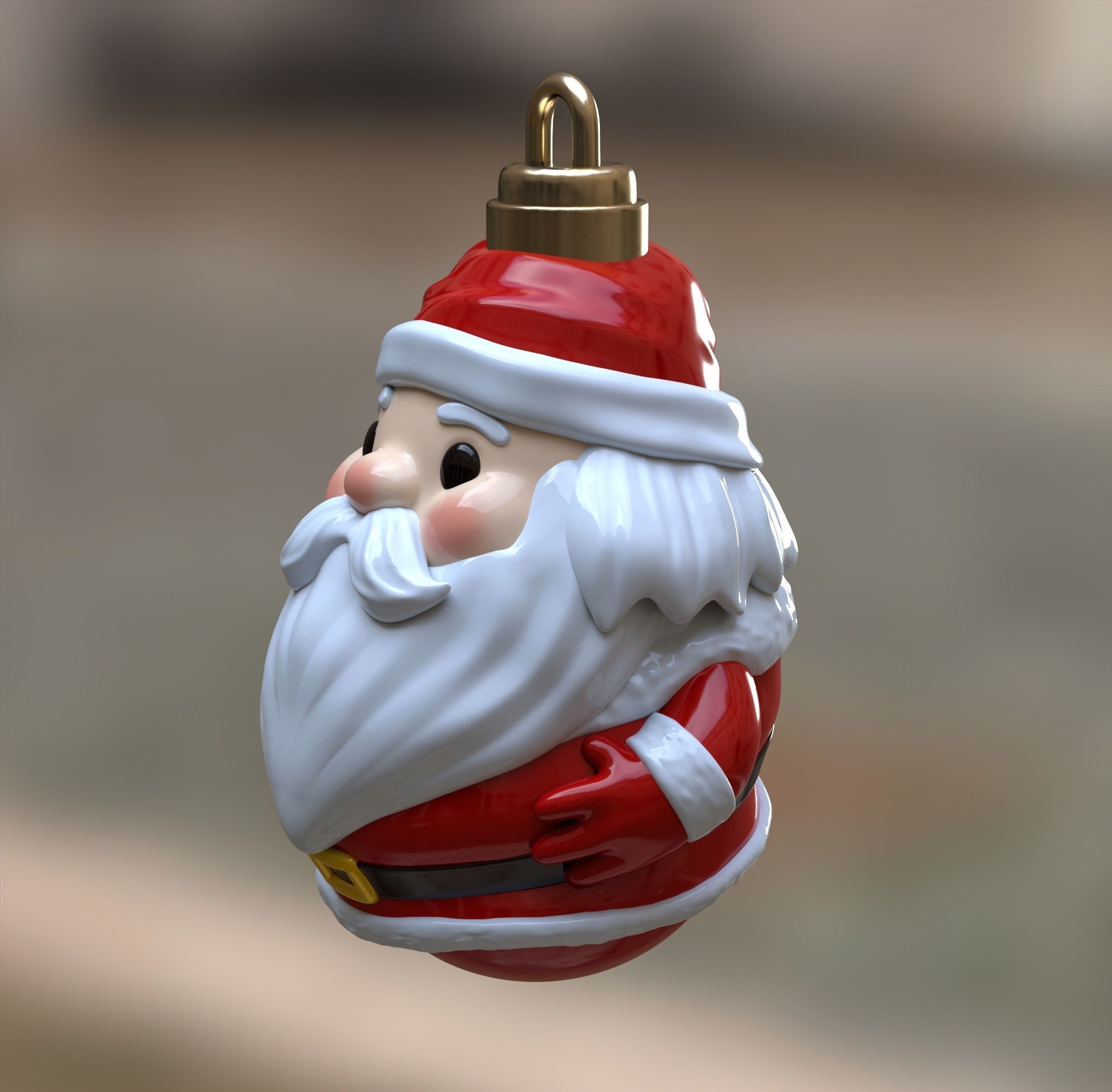 Santa Claus christmas tree ornament Free 3D print model_6