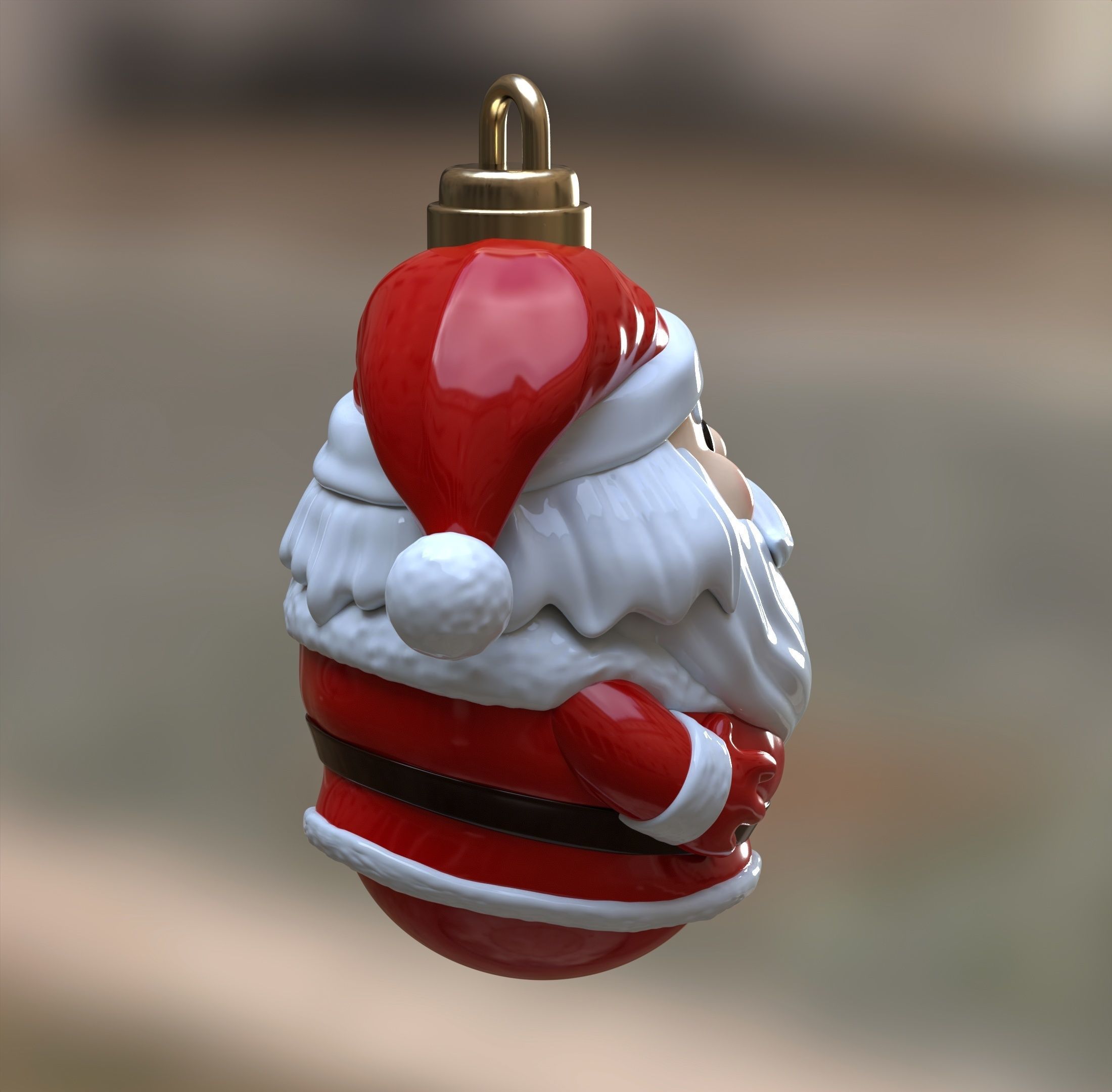 Santa Claus christmas tree ornament Free 3D print model_3