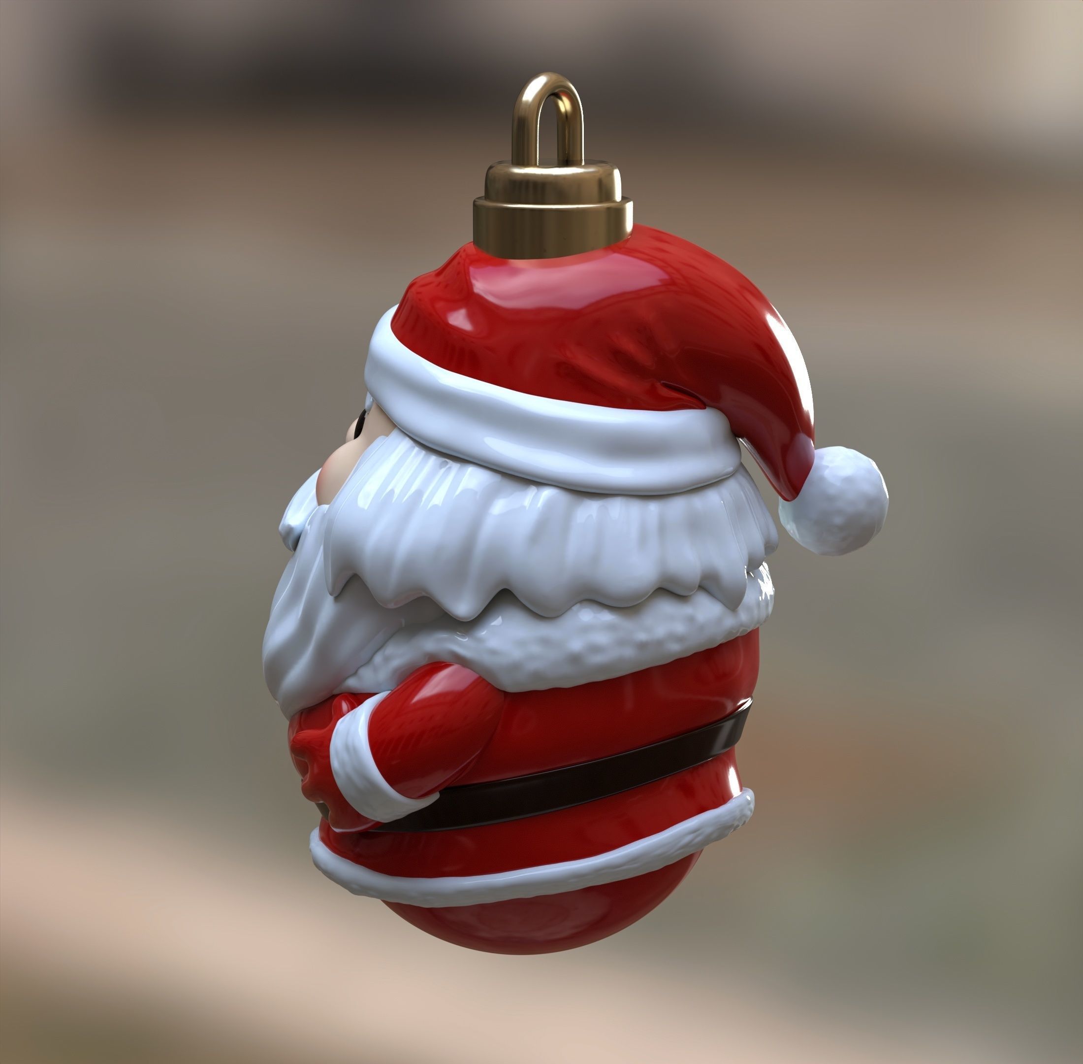 Santa Claus christmas tree ornament Free 3D print model_5