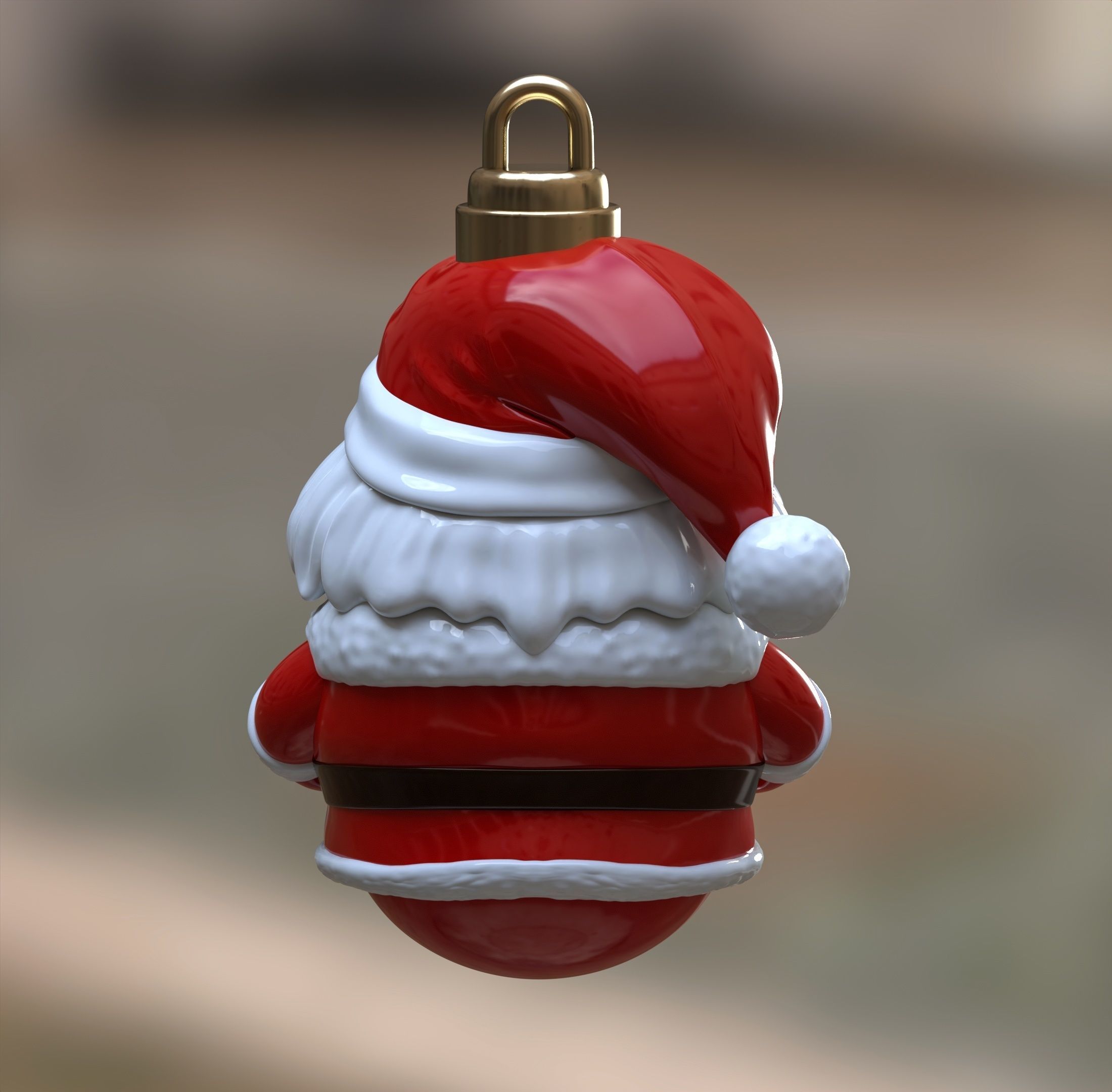 Santa Claus christmas tree ornament Free 3D print model_4