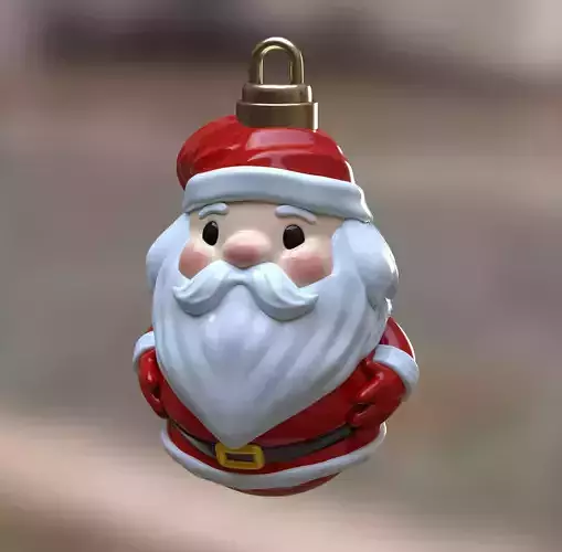 Santa Claus christmas tree ornament Free 3D print model