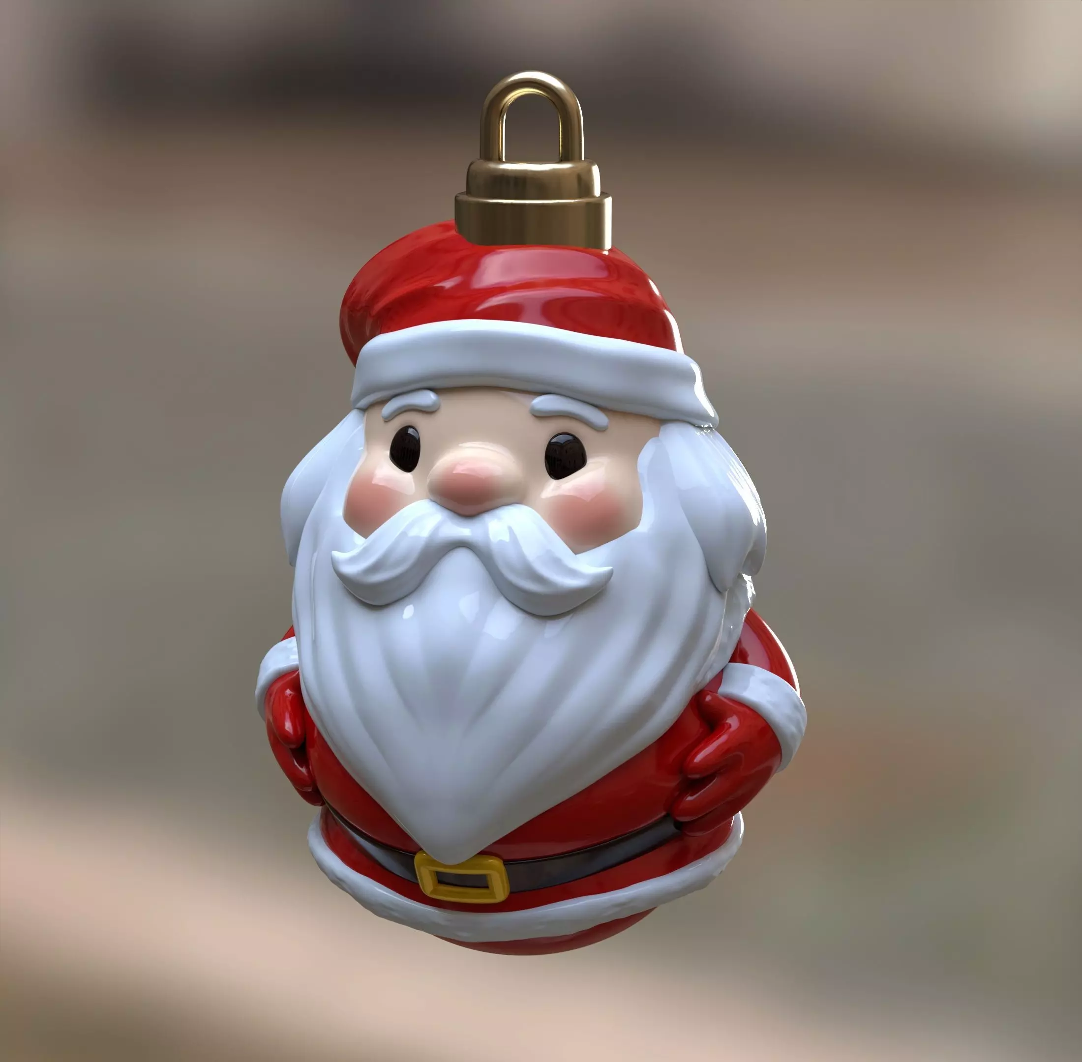 Santa Claus christmas tree ornament Free 3D print model_0