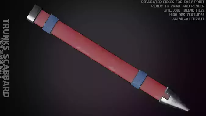 Dragon Ball Trunks Scabbard for Cosplay 3D print model