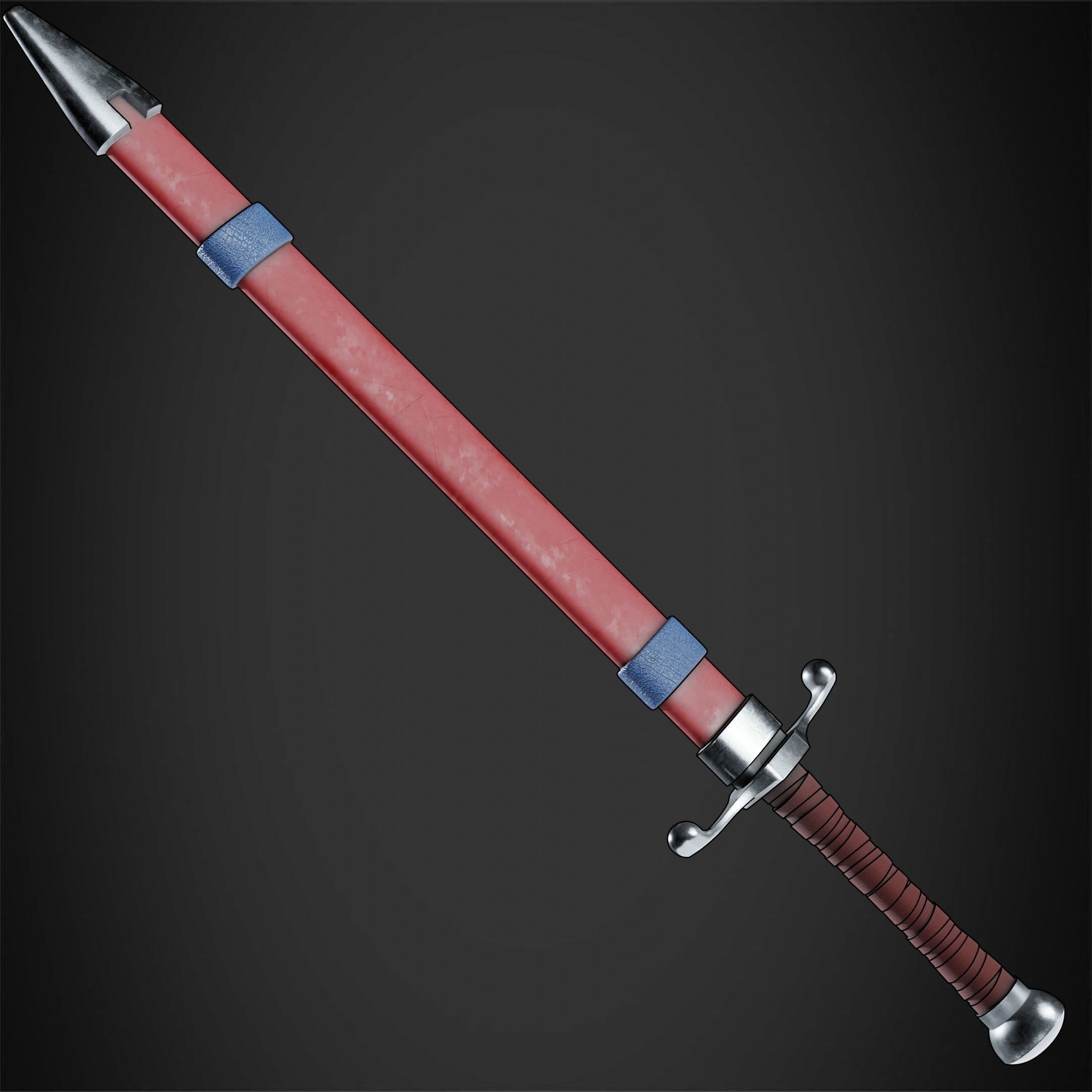 Dragon Ball Trunks Sword and Scabbard for Cosplay 3D Model Collection_10