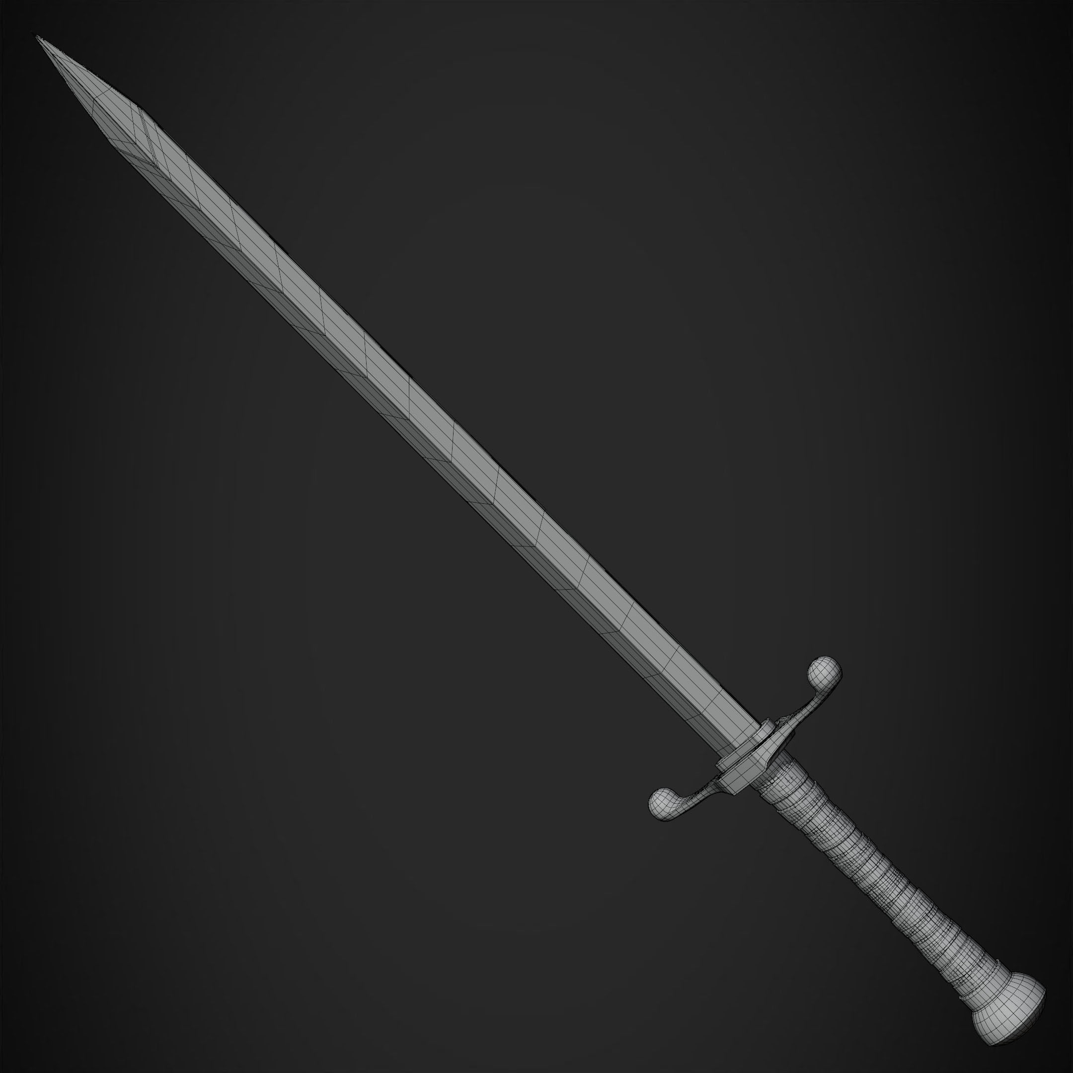 Dragon Ball Trunks Sword and Scabbard for Cosplay 3D Model Collection_19