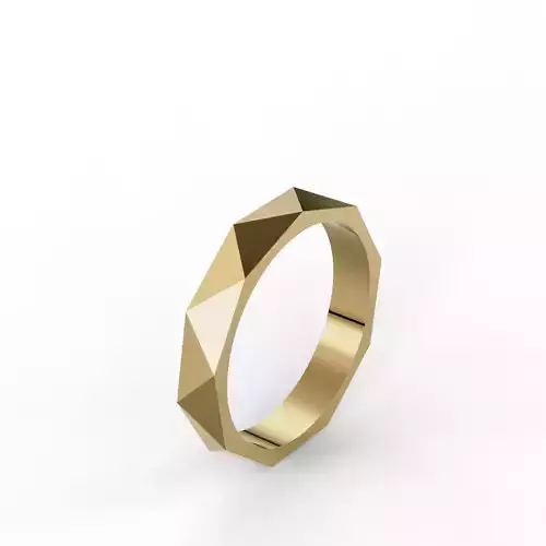 Triangle faceted ring 16 5mm 3D print model