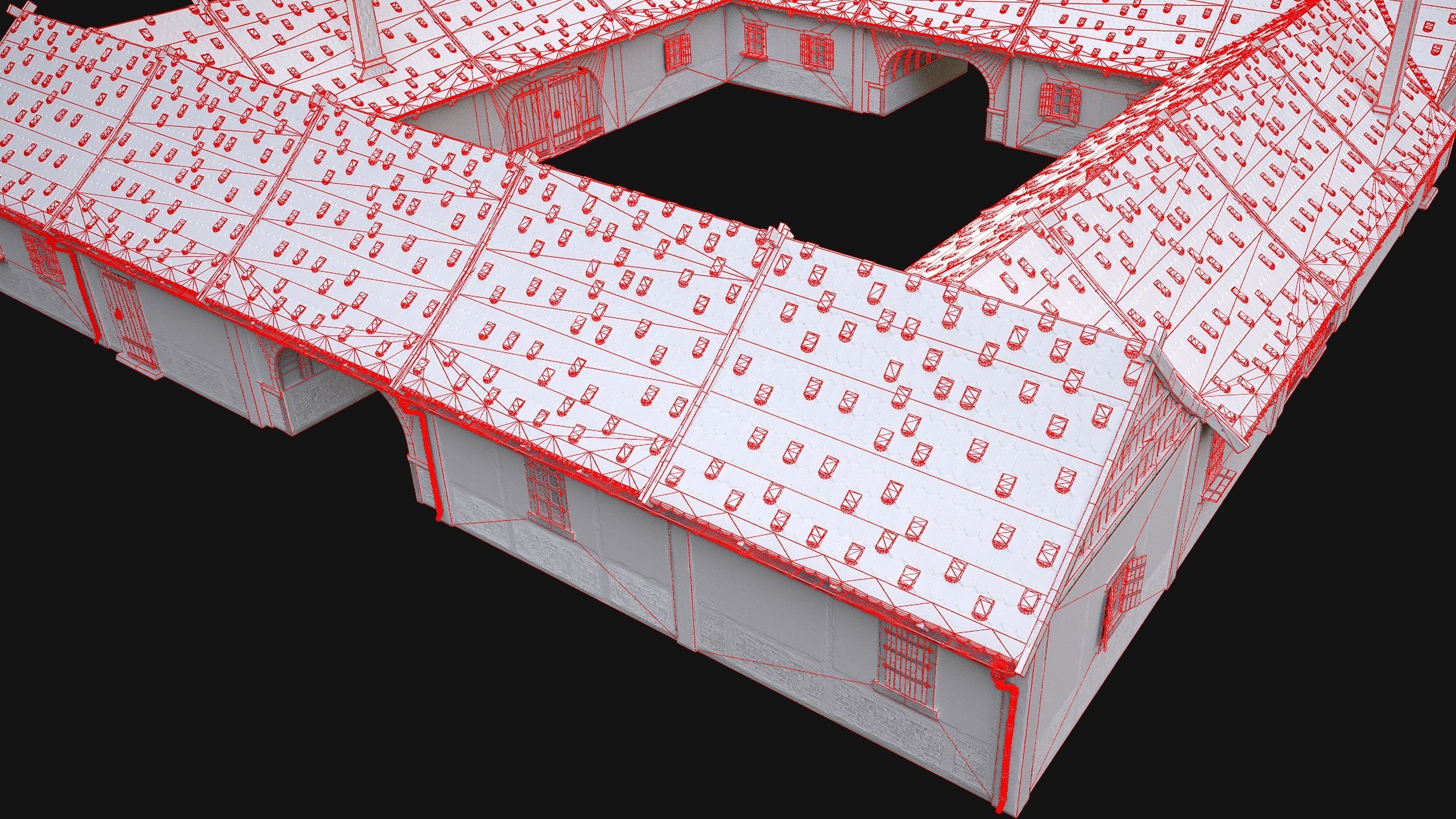 Medieval Buildings Set Low-poly 3D model_84