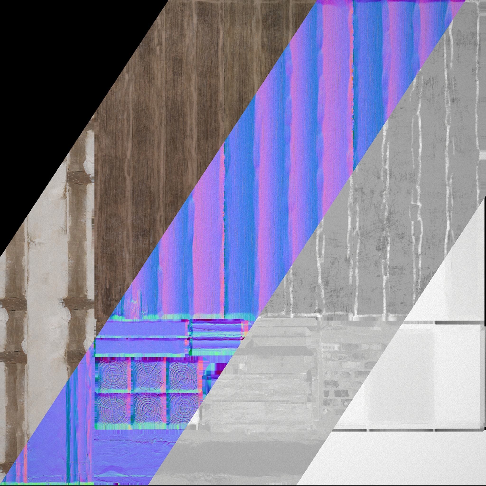 Medieval Buildings Set Low-poly 3D model_87