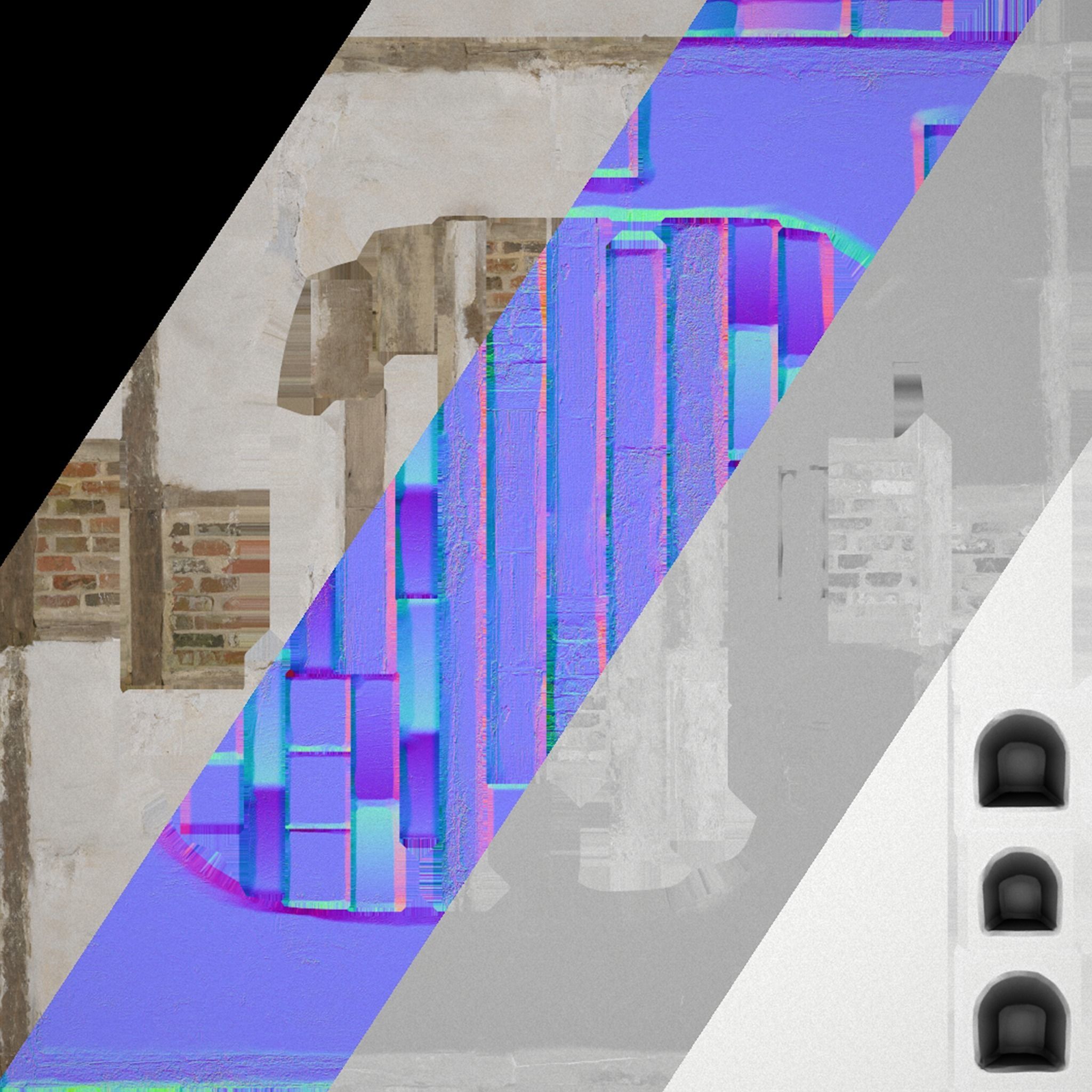 Medieval Buildings Set Low-poly 3D model_95