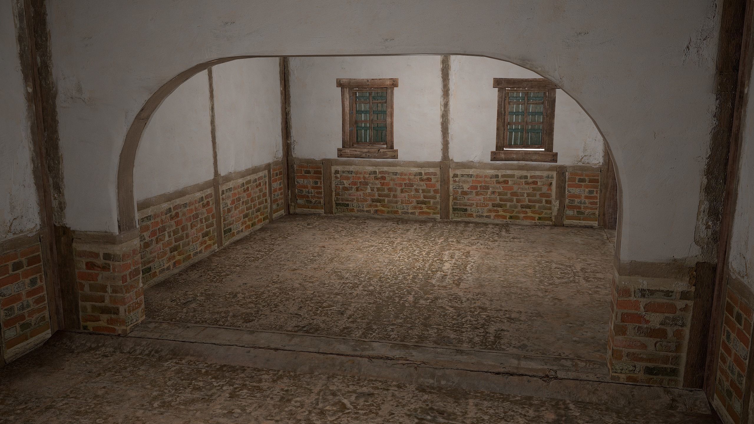 Medieval Buildings Set Low-poly 3D model_19