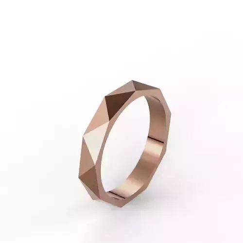 Triangle faceted ring 17mm 3D print model