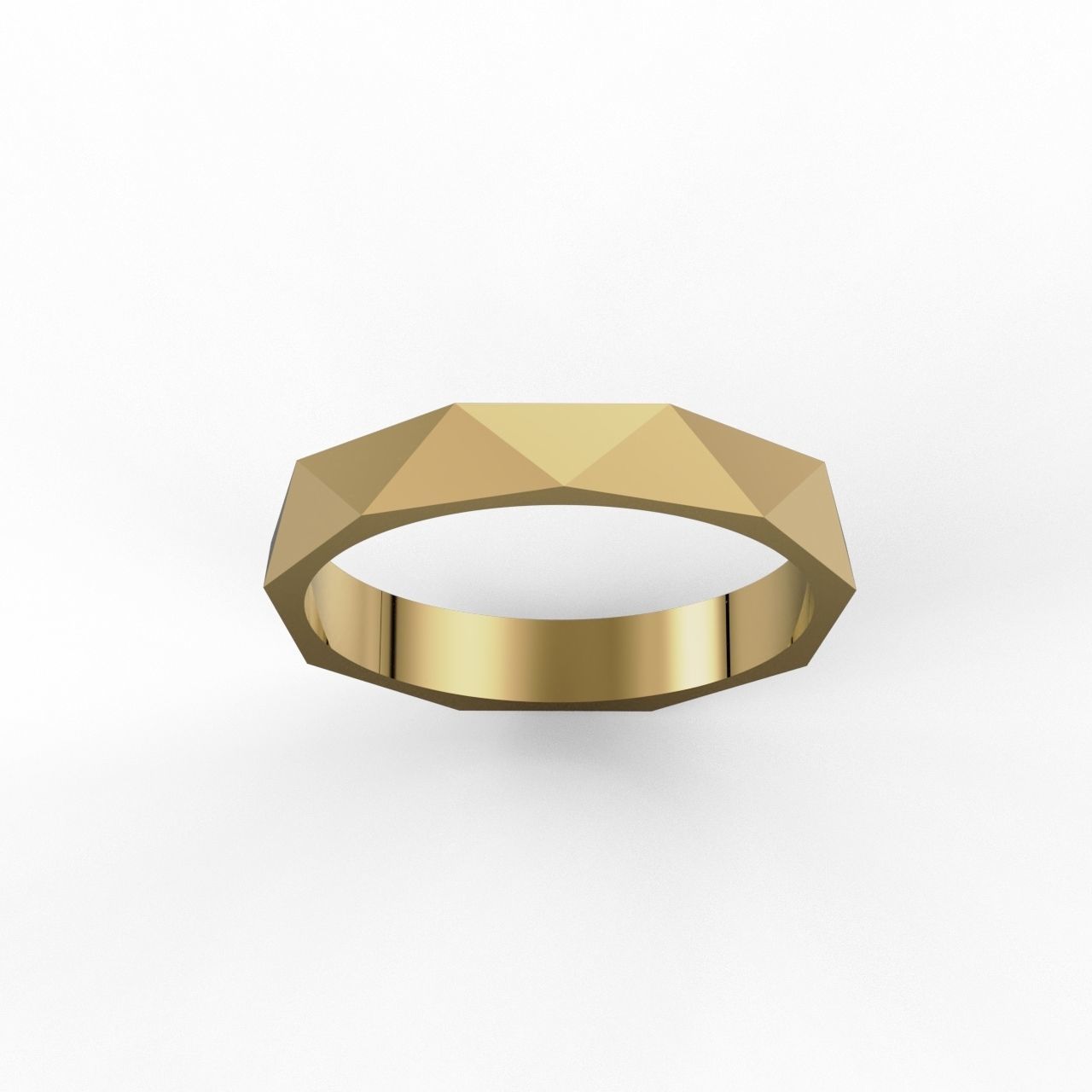 Triangle faceted ring 17 5mm 3D print model_14