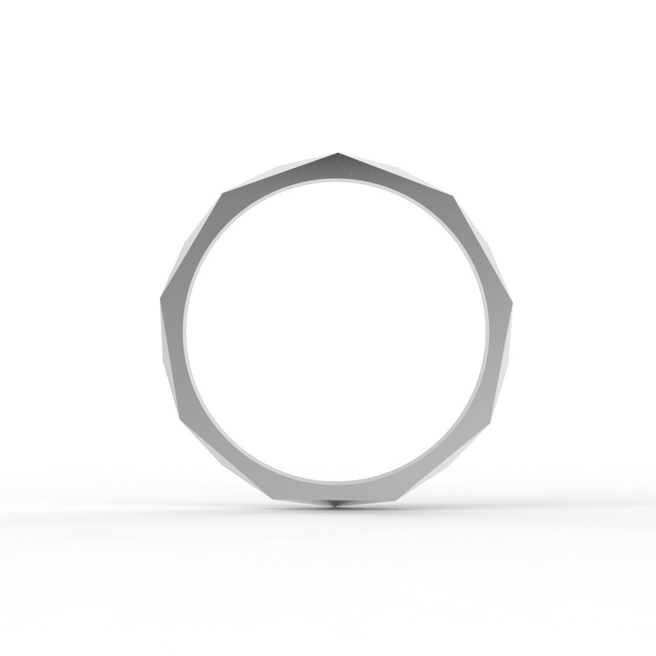 Triangle faceted ring 17 5mm 3D print model_7