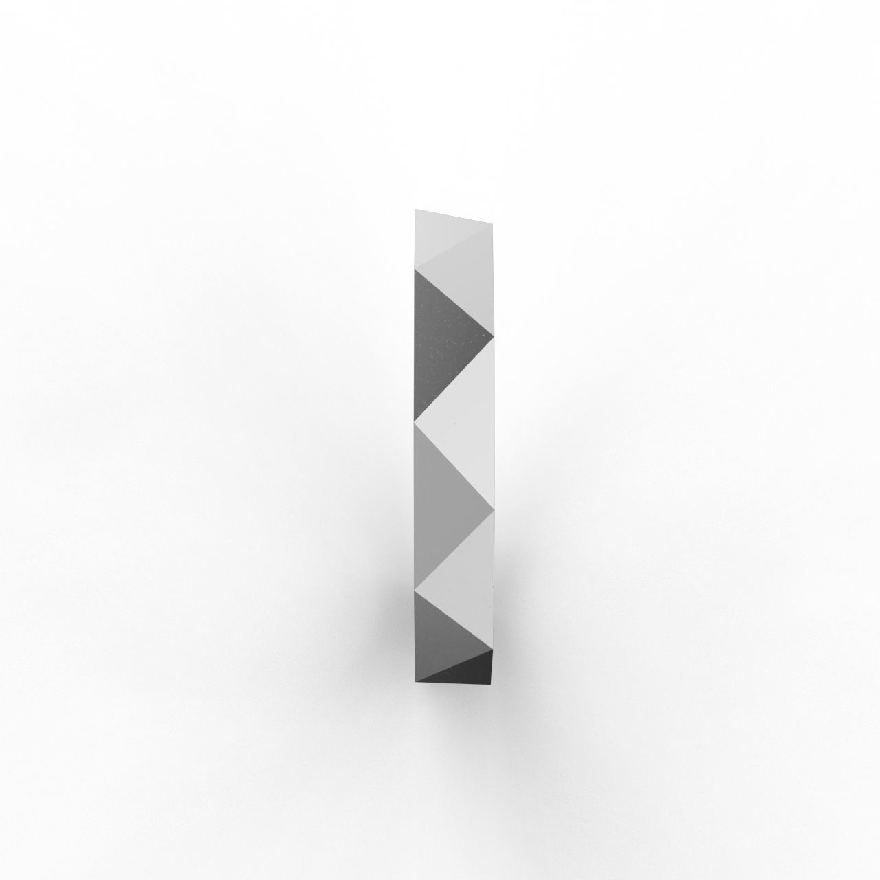 Triangle faceted ring 17 5mm 3D print model_10