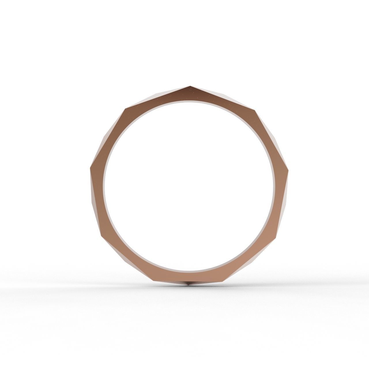 Triangle faceted ring 17 5mm 3D print model_6