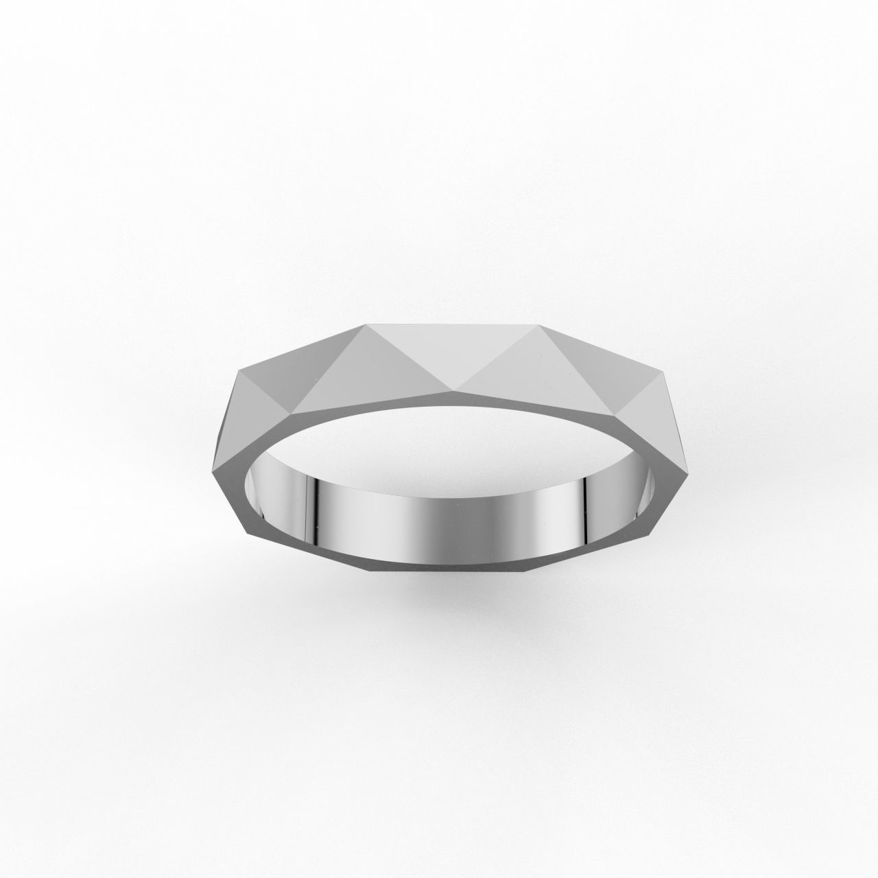 Triangle faceted ring 17 5mm 3D print model_13