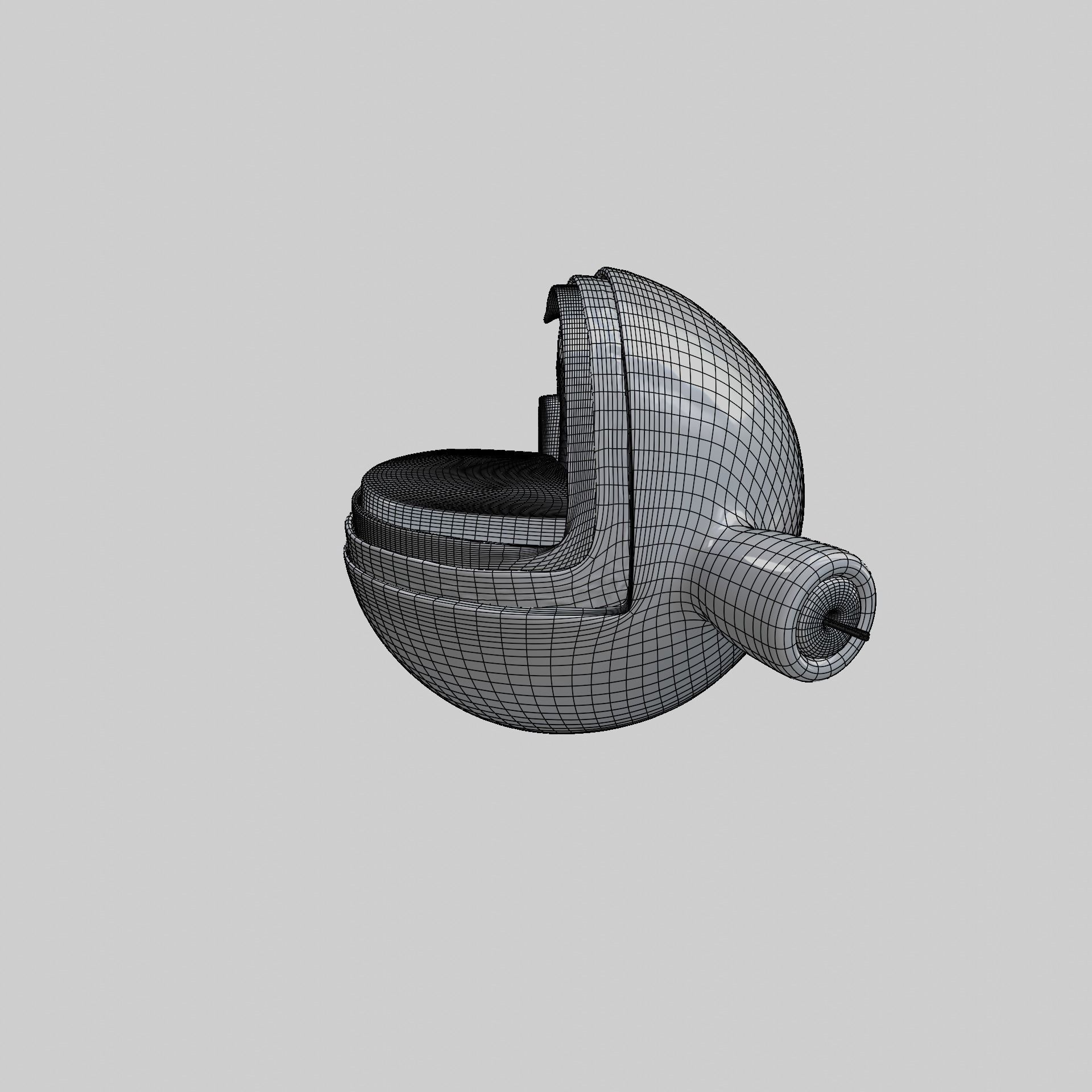 Sectioned eye anatomy model 3D model_16