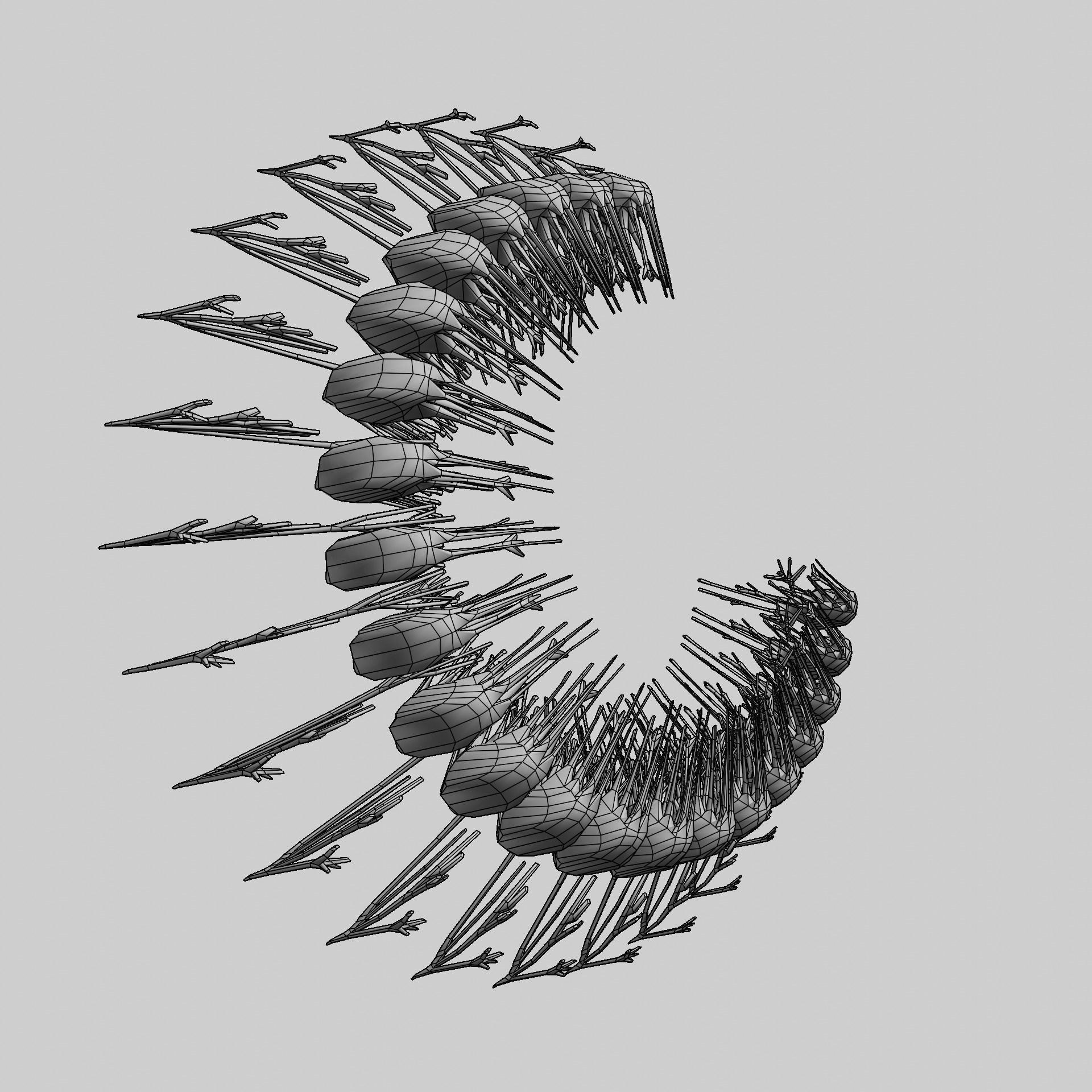 Sectioned eye anatomy model 3D model_21