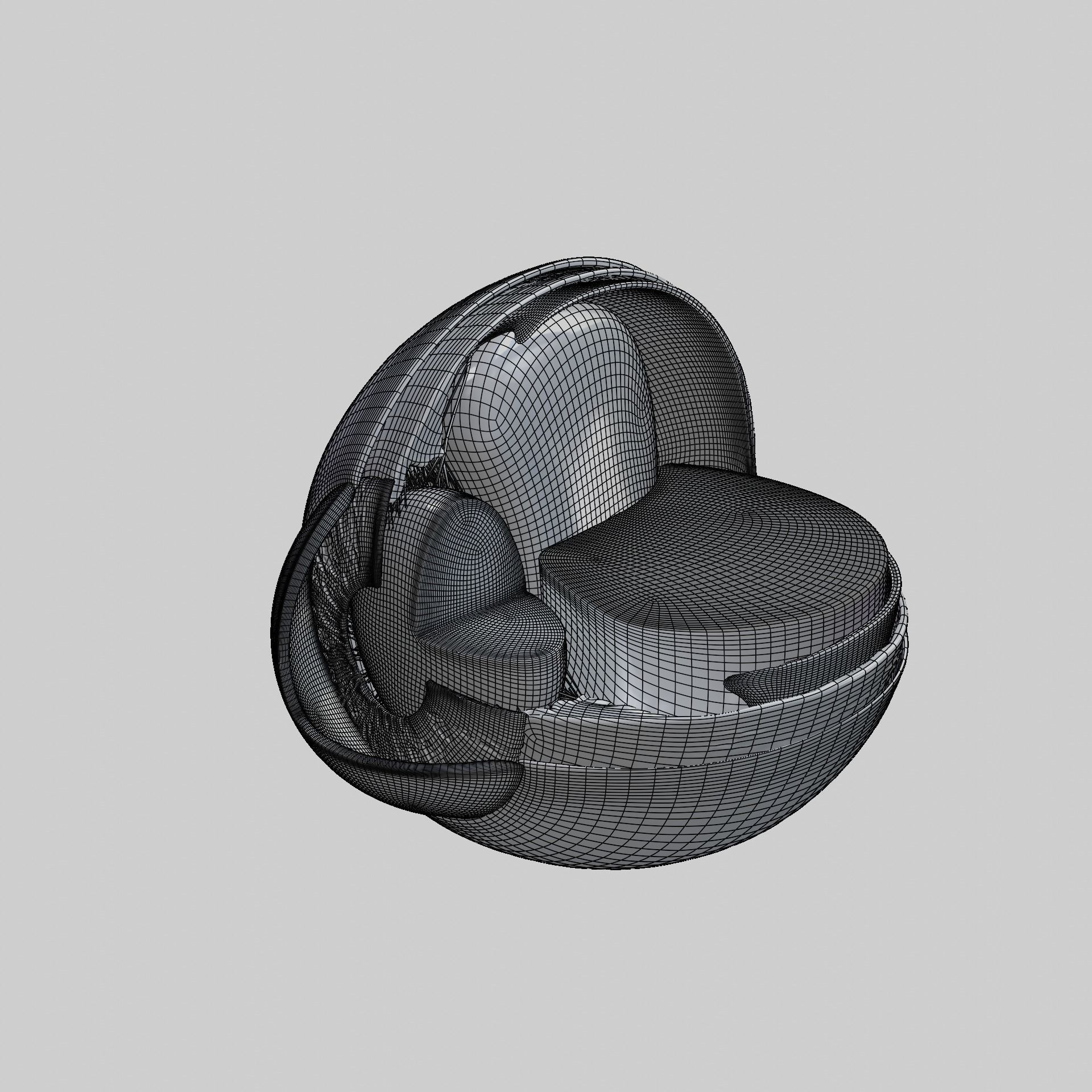 Sectioned eye anatomy model 3D model_13