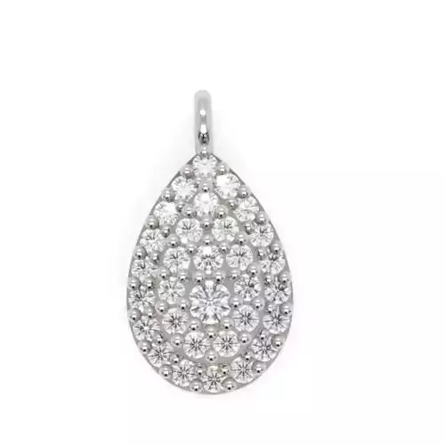 Diamond Pendant 3D-Printable Ornamental Jewelry Design