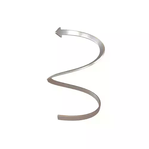 Spiral Arrow v1 004 Low-poly 3D model