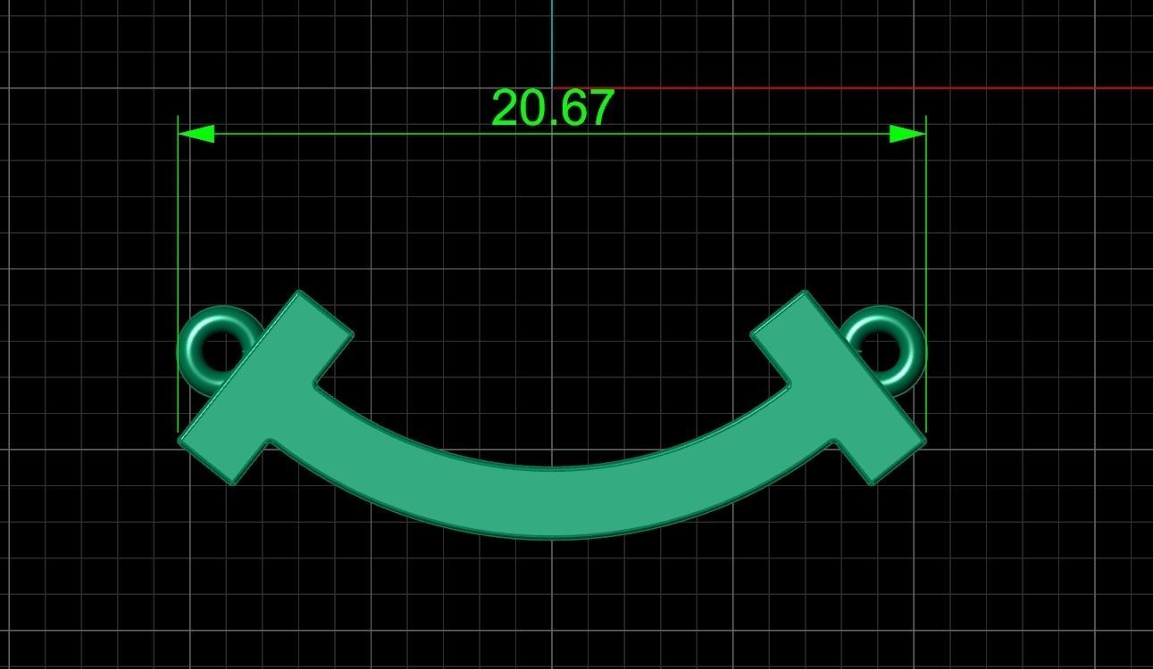 Smile Pendant T 3D print model_6