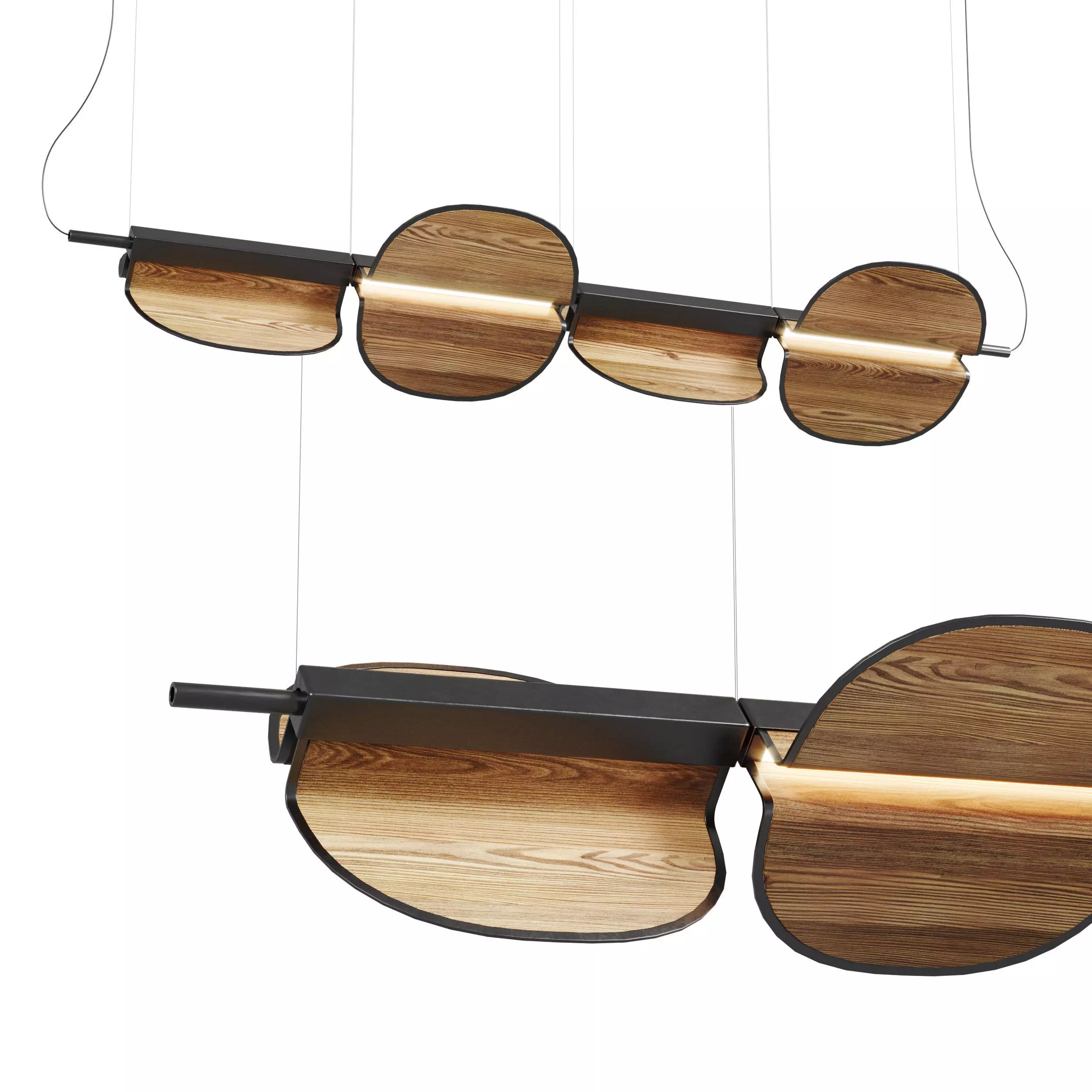 LZF OMMA S3 LED wood veneer pendant lamp Low-poly 3D model