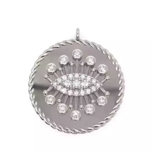 Diamond Pendant 3D-Printable Ornamental Jewelry Design