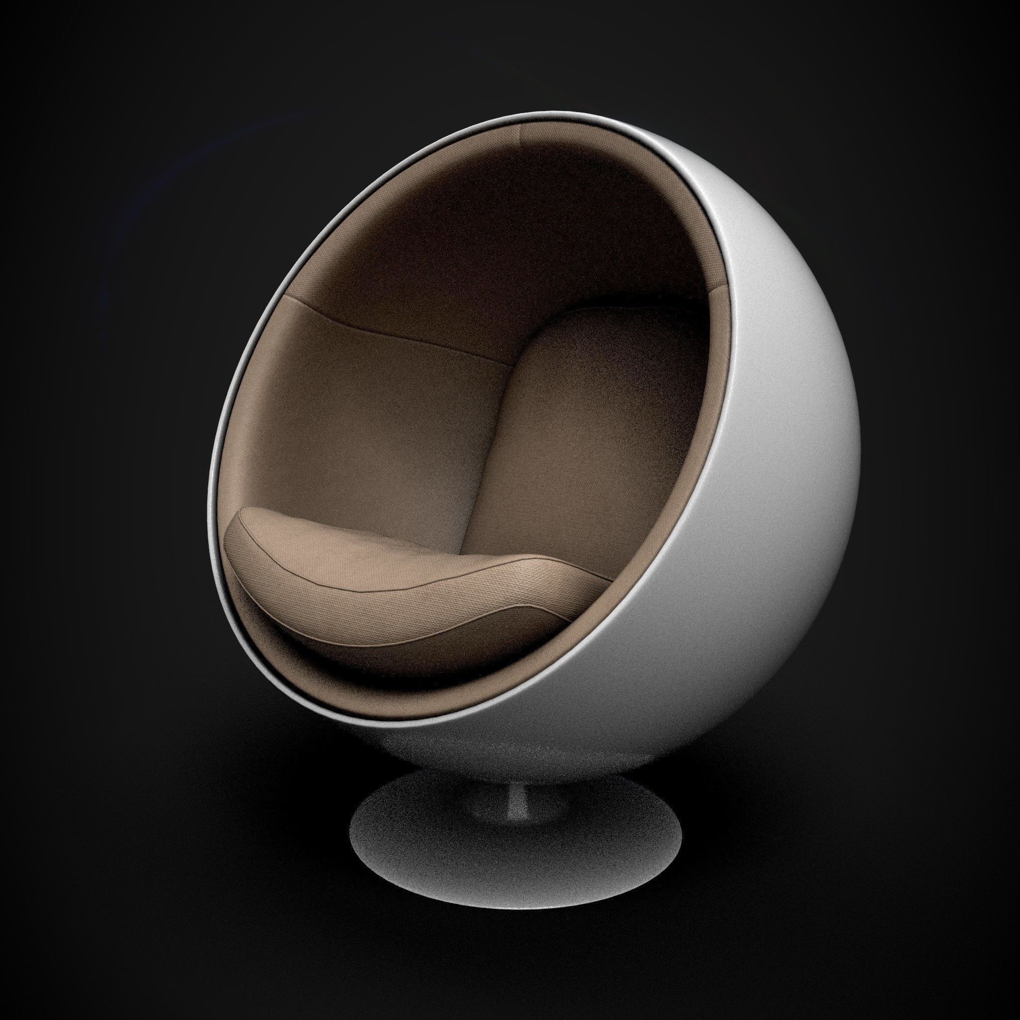 Balloon Chair Low-poly 3D model_1