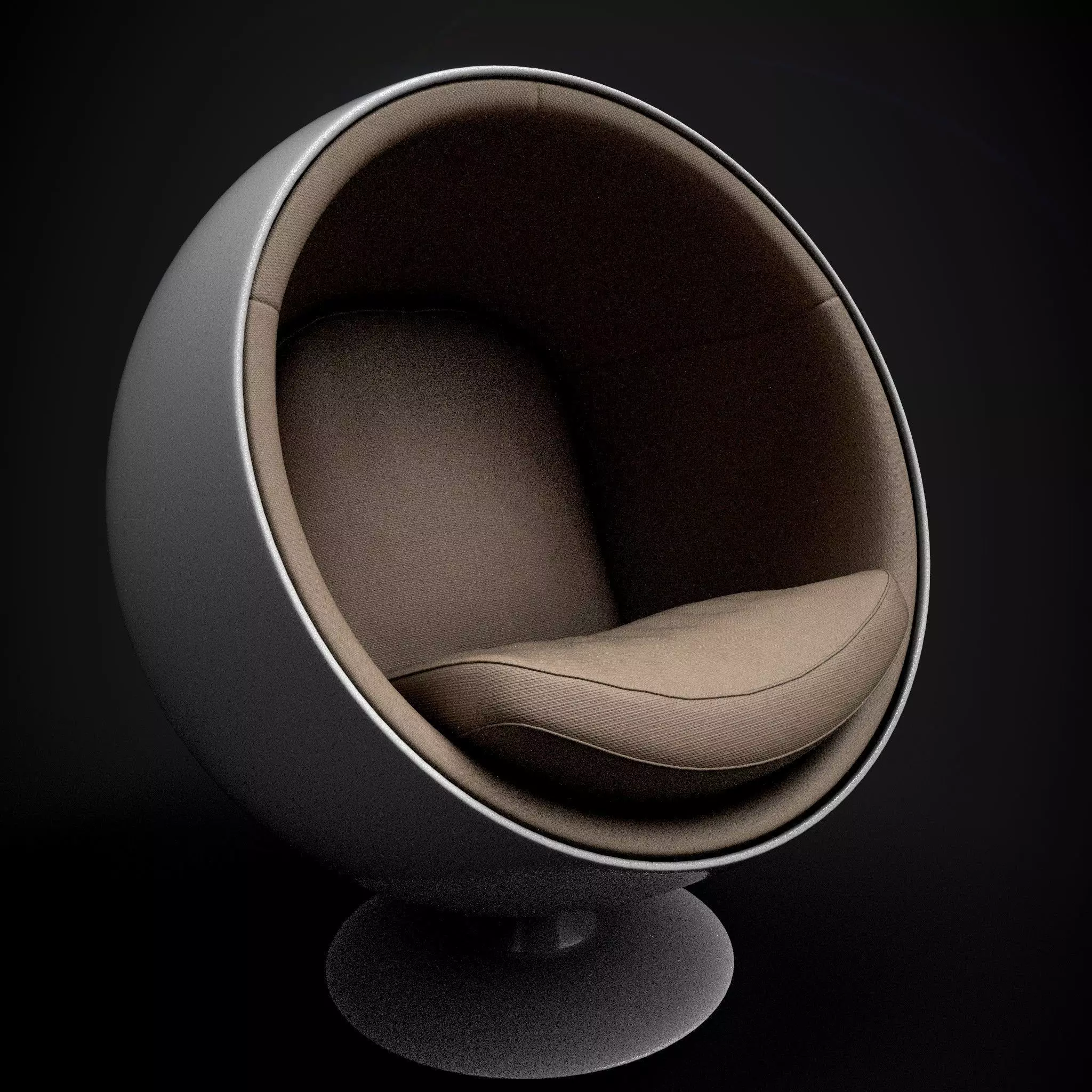 Balloon Chair Low-poly 3D model_0