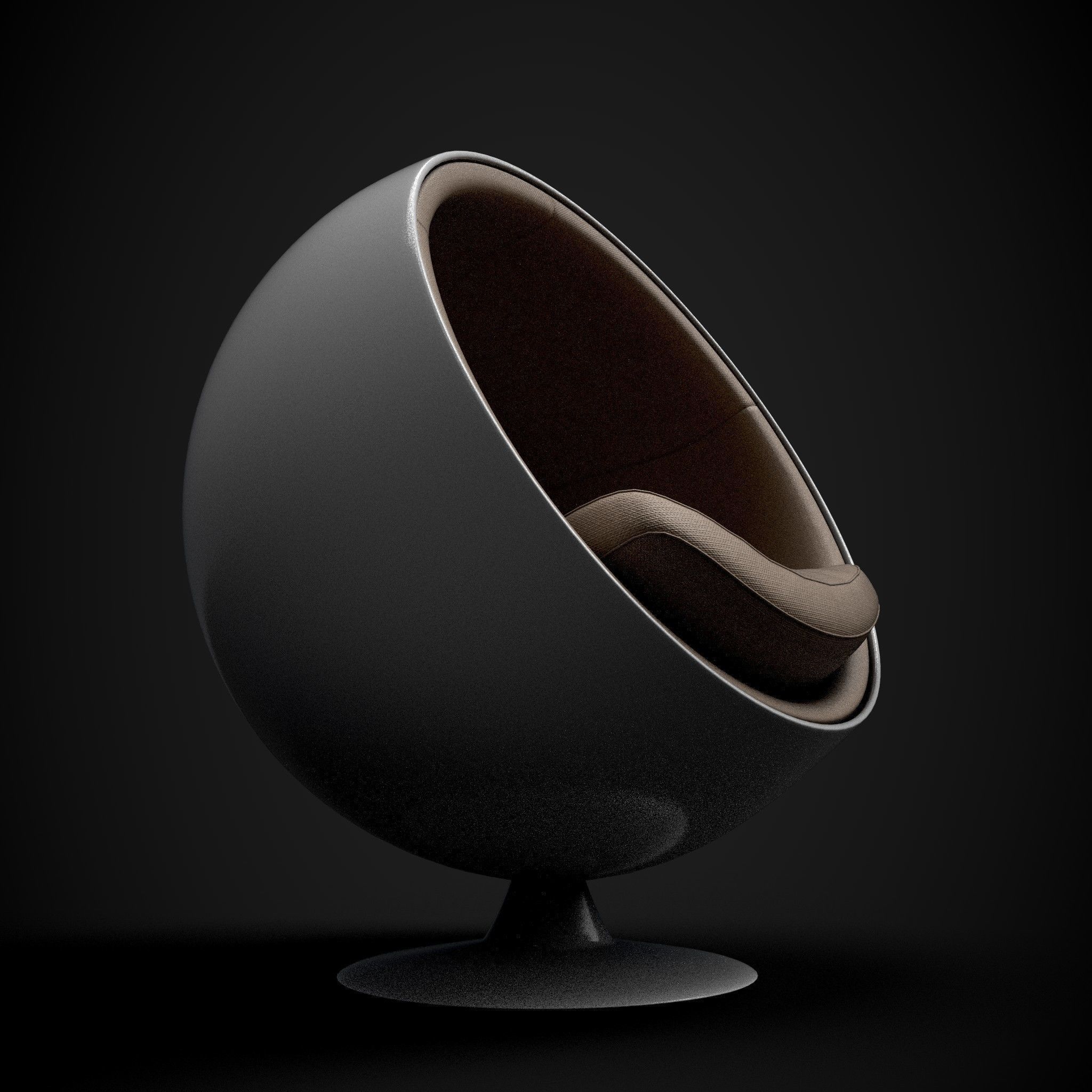 Balloon Chair Low-poly 3D model_3