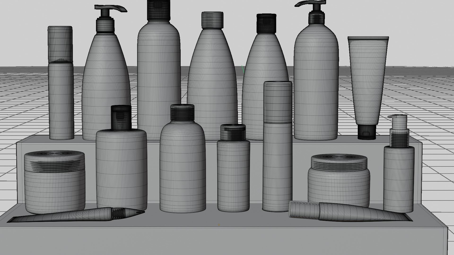 Cosmetic Bottle Set 3D model 3D model_7