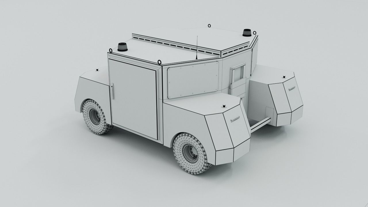 Electric Maneuver-Shunting Vehicle - Railway and Road 3D model_1