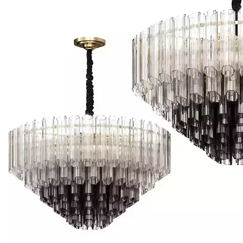  Glass curly chandelier