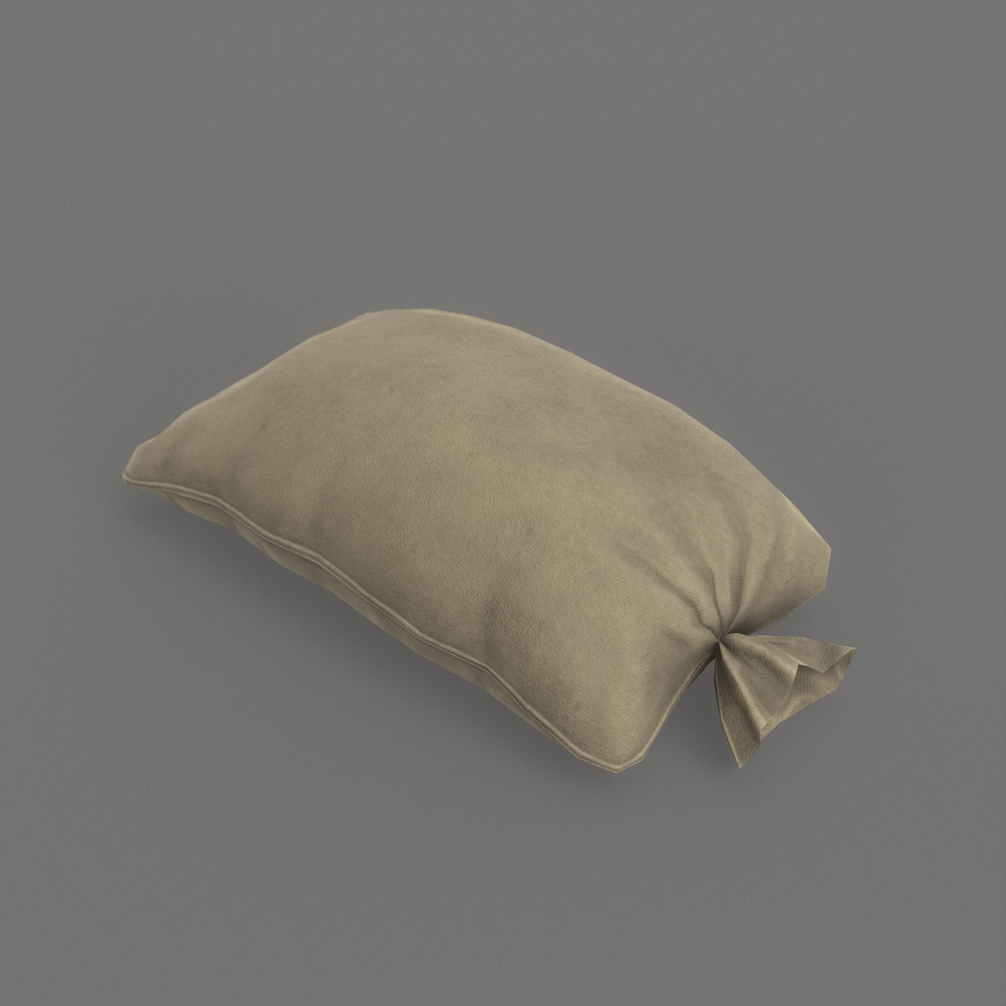 Sandbag Low Poly Low-poly 3D model_1