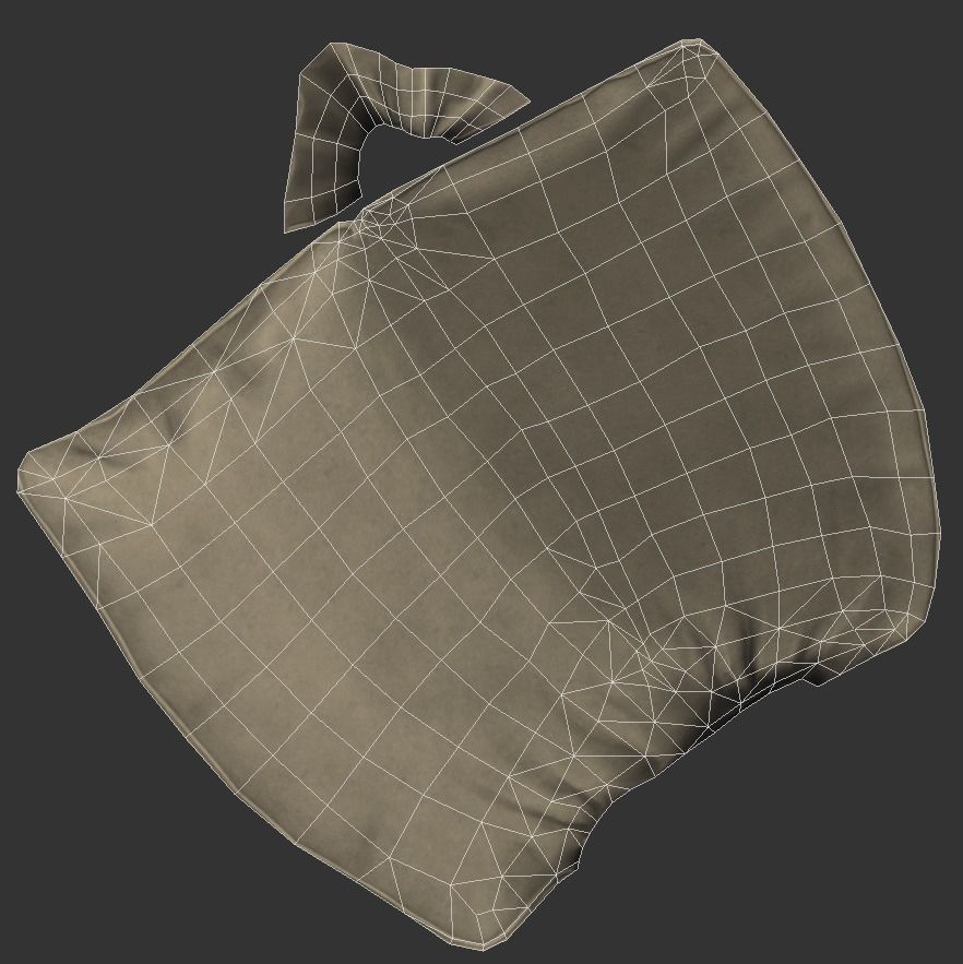 Sandbag Low Poly Low-poly 3D model_8