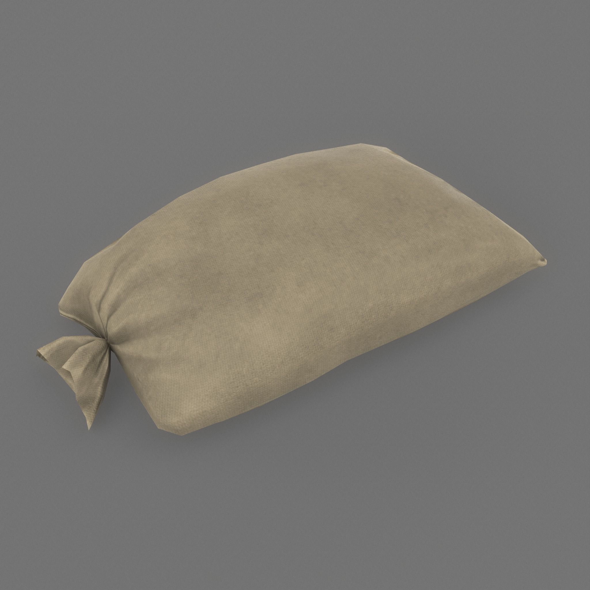 Sandbag Low Poly Low-poly 3D model_5