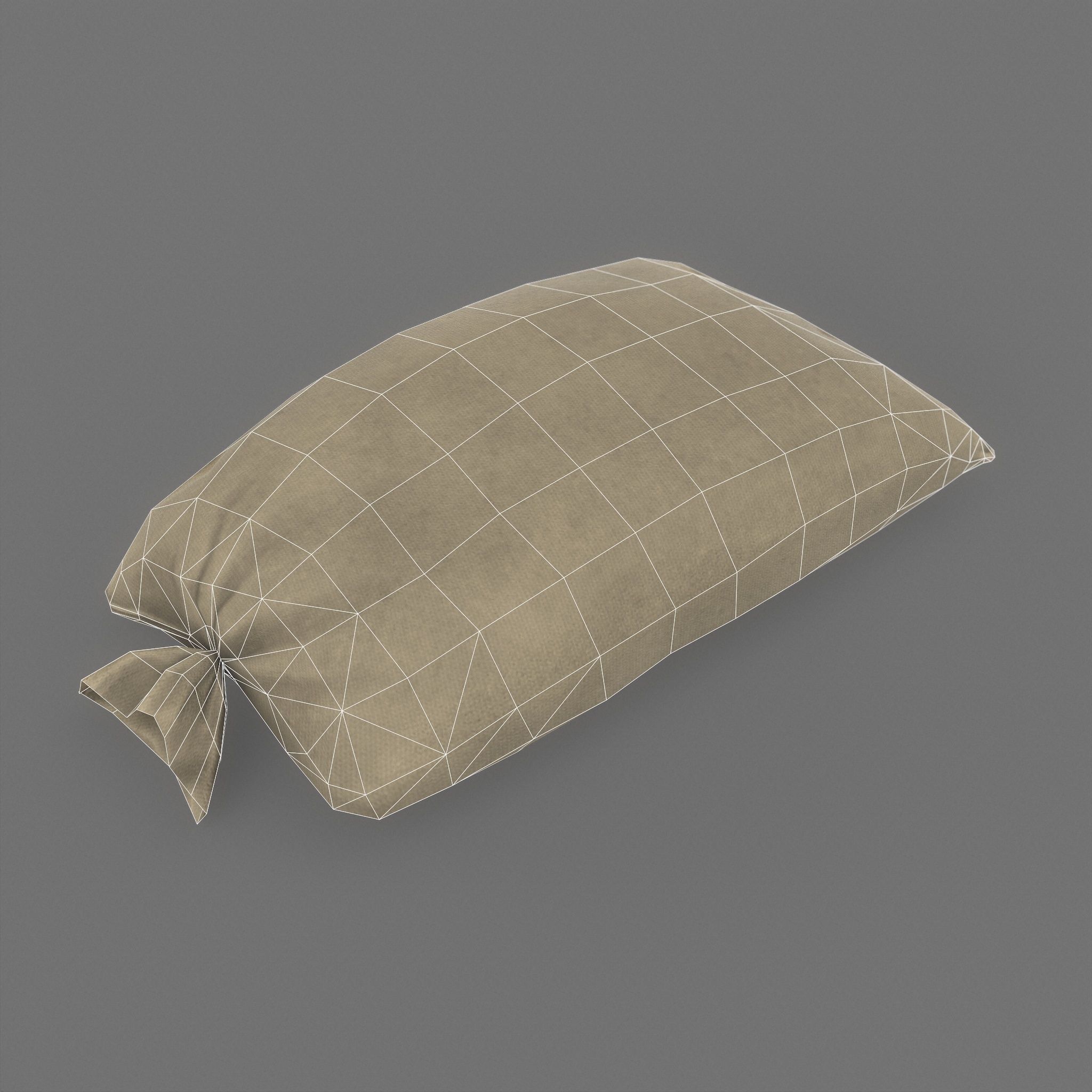 Sandbag Low Poly Low-poly 3D model_6